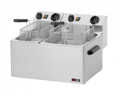 Fritéza elektrická FE 74  (REDFOX) - Stolní zařízení - Fritézy a udržovače hranolek - Dvoukošové