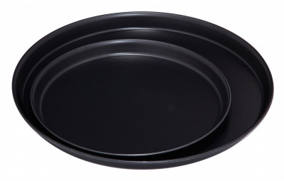Plech na pizzu Ø 400mm, výška 25mm, černá ocel - Pizza pece Hnětače - Příslušenství pro pizzerie - Plechy na pizzu