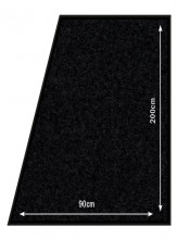 Securit® Koberec 90x200 cm k zábr. systému, černý - Barový, restaurační servis a hotelové doplňky - Vymezovací systém