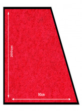 Securit® Koberec 90x200 cm k zábr. systému, červený - Barový, restaurační servis a hotelové doplňky - Vymezovací systém