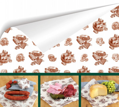 Potravinářský balicí papír 10kg UZENÁŘ 50x70cm, nepromastitelný EKO papír na uzeniny a sýr - Obalový materiál - Balící materiál