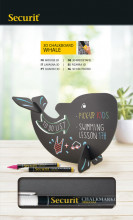 3D VELRYBA popisovací stojánková tabulka s popisovačem (T3D-WHALE) - Barový, restaurační servis a hotelové doplňky - Nabídkové tabule stolní