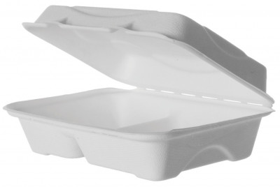 EKO MenuBox 2-dílný 230x150x70mm z cukrové třtiny, 50ks - Eko jednorázové nádobí a obaly - Bagasse Menuboxy z cukrové třtiny