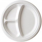 Bagasse EKO Talíř 3-dílný 253mm, 50ks - Eko jednorázové nádobí a obaly - Bagasse Talíře z cukrové třtiny