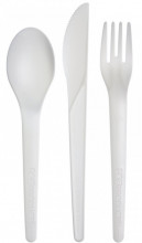 EKO Příbory hygienicky balené 150mm lžíce, nůž, vidlička - Eko jednorázové nádobí a obaly - Eko příbory, brčka