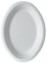 Bagasse EKO Talíř ovál 254x190mm, 50ks - Eko jednorázové nádobí a obaly - Bagasse Talíře z cukrové třtiny