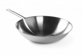 WOK pánev 36cm,v: 90cm, 3-vrstvy nerez-ALU-nerez, rovné dno 145mm - Hrnce, Pekáče, Pánve - Pánve
