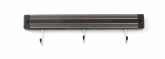 Magnetická lišta s 3 háčky, 300mm - Nože, Ocílky, Rukavice, Zástěry - Magnetické lišty, Stojany na nože