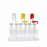 DRESSINGBAR Hovicon PLX-R-BKA-950 3x dávkovač 950ml s nerezovým víkem, plexi nádoby - Dávkovače