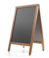 Nabídková stojanová tabule áčková 500x850mm černá, dřevěný rám - Barový, restaurační servis a hotelové doplňky - Nabídkové tabule Áčkové