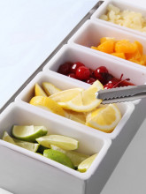 Nerezový box na ingredience s 5 nádobkami 375x140x90mm - Bar - Barmanské potřeby
