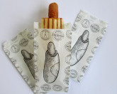 Nepromastitelný EKO sáček na párek v rohlíku, hot dog, potisk Fast Food 80+40x170mm, bal. 300ks - Obalový materiál - Sáčky, Tašky