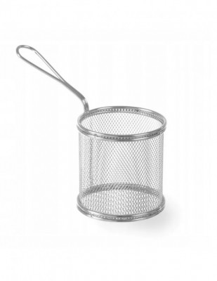 Servírovací nerezový košík mini fritovací koš kulatý ø90x90mm - Gastro příslušenství - CATERING Servírovací podnosy, misky, vaničky, košíky - Bufet, Servírovací koše