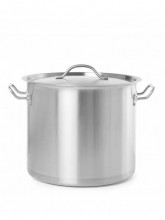Hrnec střední s poklicí nerez, O40, v=26cm, 32 litrů Budget Line HENDI 832851 - Hrnce, Pekáče, Pánve - Hrnce a kastroly