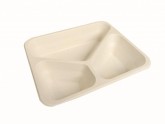 Miska zatavovací 3D cukrová třtina 227x178x48mm, bal.50ks - Eko jednorázové nádobí a obaly - Bagasse Menuboxy z cukrové třtiny