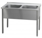 Stůl mycí dvoudřez MSD 210x70x90 - Baterie, Dřezy - Dřezy nástěnné a stolové