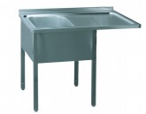 Stůl pracovní jednodřez MSJOP/M 160x70x90 - Baterie, Dřezy - Dřezy nástěnné a stolové