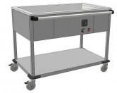 Výdejní vozík s ohřevem vanový KSVOH-3L 1125x720x850 - Vodní lázně a Ohřívače talířů - Vodní lázně