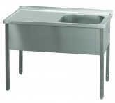 Stůl pracovní jednodřez MSJOL 160x60x90 - Baterie, Dřezy - Dřezy nástěnné a stolové