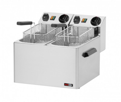 Fritéza elektrická  FE 44  (REDFOX) - Stolní zařízení - Fritézy a udržovače hranolek - Dvoukošové