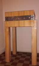 Špalek řeznický s obručí 50x50cm - Špalky na maso Masodesky Porcovací desky - Špalky, masodesky bukové
