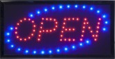 Securit® Barevná světelná LED tabule OPEN s plastovým rámem, černá 480x240mm - Barový, restaurační servis a hotelové doplňky - LED nabídkové tabule