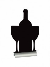 Securit® Silhouette stolní nabídková tabule WINE s popisovačem, hliníkový stojánek - Barový, restaurační servis a hotelové doplňky - Nabídkové tabule stolní