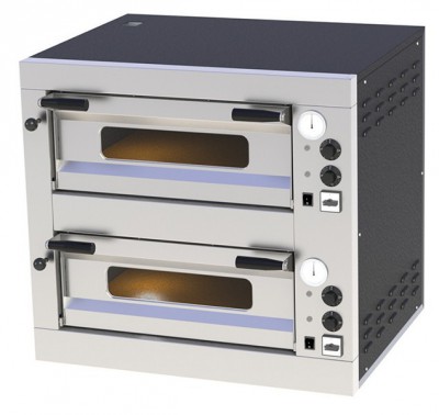 Pizza pec dvoupatrová E 8/50  (REDFOX) - Pizza pece Hnětače - Pizza pece - Dvoupatrové