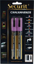 Securit® Tekutý křídový popisovač 2-6mm, sada 2ks fialový - Barový, restaurační servis a hotelové doplňky - Popisovače na tabuli a sklo