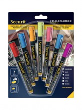 Securit® Tekutý křídový popisovač 1-2mm, sada 7ks MIX Barev - Barový, restaurační servis a hotelové doplňky - Popisovače na tabuli a sklo