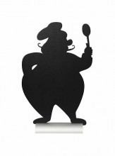 Securit® Stolní popisovací tabule KUCHAŘ s popisovačem, hliníkový stojánek - Barový, restaurační servis a hotelové doplňky - Nabídkové tabule stolní