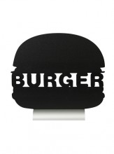 Securit® Stolní popisovací tabule BURGER s popisovačem, hliníkový stojánek - Barový, restaurační servis a hotelové doplňky - Nabídkové tabule stolní