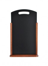 Securit® Stolní popisovací tabulka s madlem 21x45 cm, tmavě hnědá - Barový, restaurační servis a hotelové doplňky - Nabídkové tabule stolní
