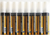 Securit® Sada 8 silných popisovačů, šířka hrotu 7-15 mm, bílá - Barový, restaurační servis a hotelové doplňky - Popisovače na tabuli a sklo
